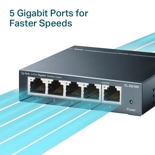 מתג שולחני TP-Link 5 Ports Gigabit 10/100/1000Mbps TL-SG105
