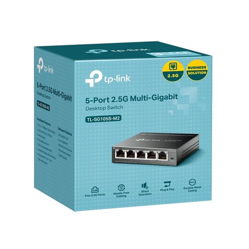 מתג שולחני TP-Link 5 Ports 2.5G Multi-Gigabit TL-SG105S-M2