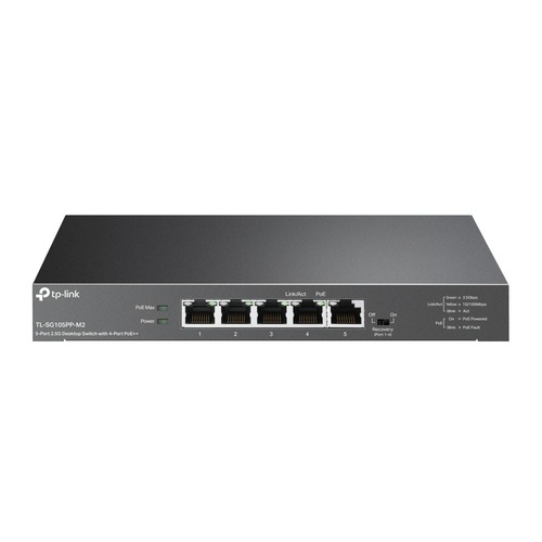 מתג שולחני TP-Link 5 Ports 2.5G Multi-Gigabit with 4-Port PoE++ TL-SG105PP-M2