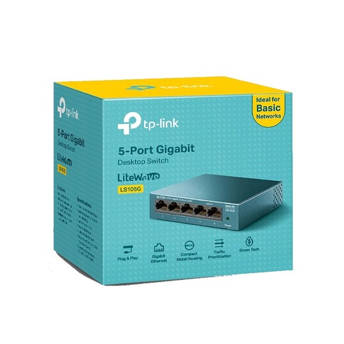 מתג שולחני Tp-Link LS105G 5-Port Desktop Switch