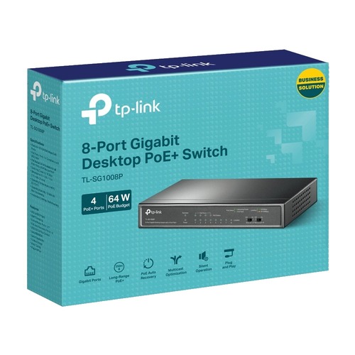 מתג שולחני Tp-Link TL-SG1008P 8-Port Gigabit Switch