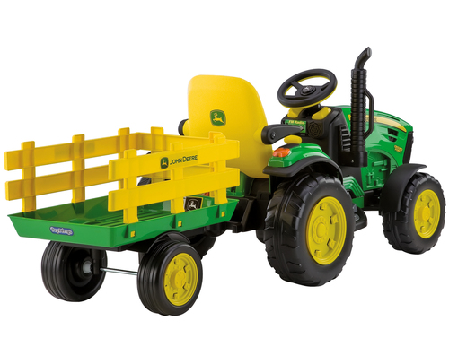 טרקטור ממונע 12V ג'ון דיר עם עגלה JOHN DEERE GROUND FORCE