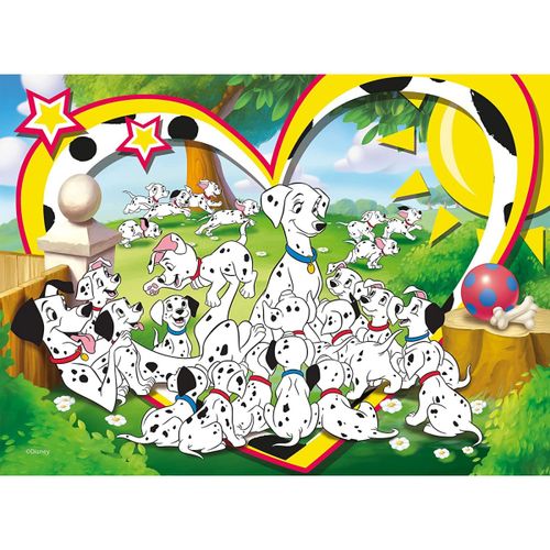 4 פאזלי רצפה דו-צדדיים 48 חלקים 2 ב-1 להרכבה ולצביעה - הקלסיקות של דיסני
