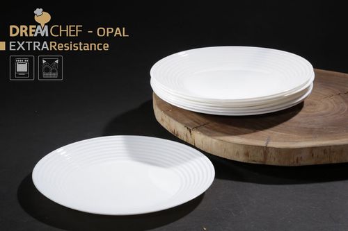 צלחת עגולה עם פסים מסדרת OPAL 