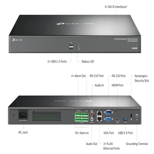 מערכת הקלטה 32 ערוצים Vigi NVR4032H