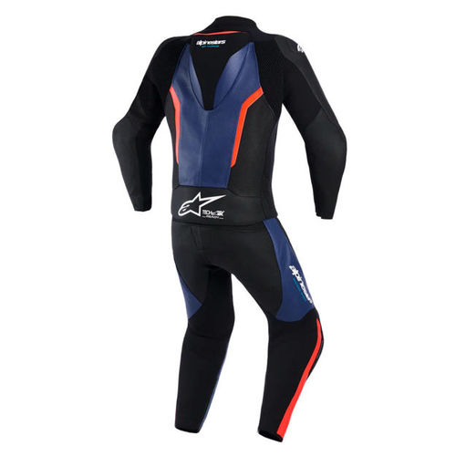 חליפת עור אלפינסטארס שחור כחול אדום  GP FORCE V2 L ST 2PC ALPINESTARS
