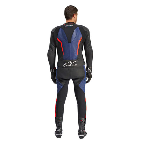 חליפת עור אלפינסטארס שחור כחול אדום  GP FORCE V2 L ST 2PC ALPINESTARS