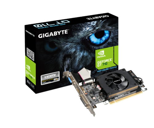 כרטיס מסך | Gigabyte GT 710 | 2GB 2.0 VGA DVI | HDMI Low Profile