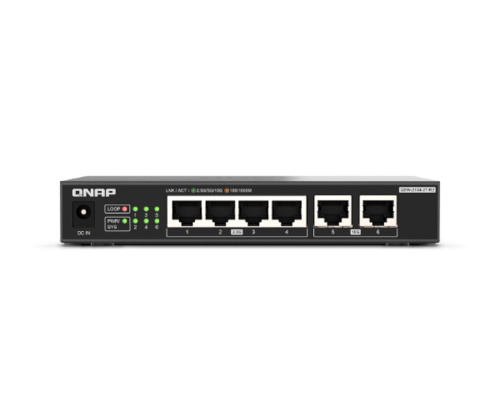 מתג לא מנוהל | 2x10GbE + QNAP QSW-2104-2T-R2 4x2.5GbE