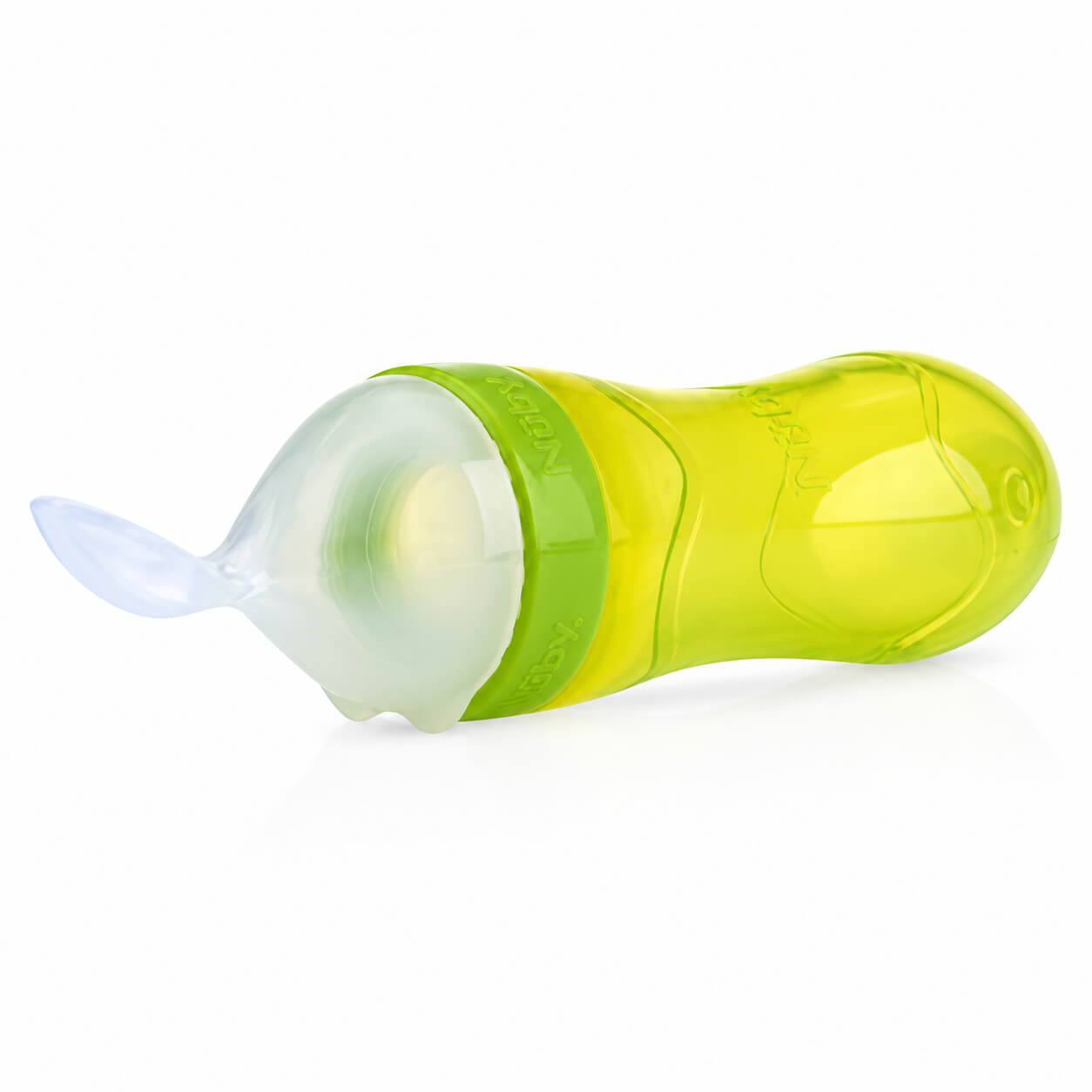 בקבוק האכלה רך עם כפית ומכסה 90 מ״ל Nuby