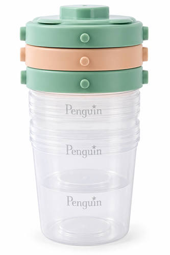 סט 3 כלי אחסון לאוכל ונוזלים Penguin