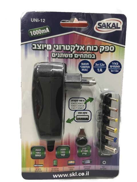 שנאי ספק כוח אלקטרוני מיוצב עד 1A במתחים שונים
