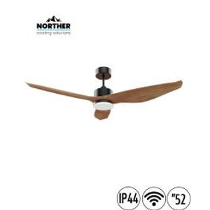 מאוורר תקרה 52" UNO WIFI לפרגולה IP44 כולל שלט ותאורה NORTHER