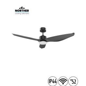 מאוורר תקרה 52" UNO WIFI לפרגולה IP44 כולל שלט ותאורה NORTHER
