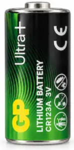 סוללת ליטיום לגלאי אזעקה אלחוטי GP CR123A ULTRA PLUS LITHIUM BATTERY 