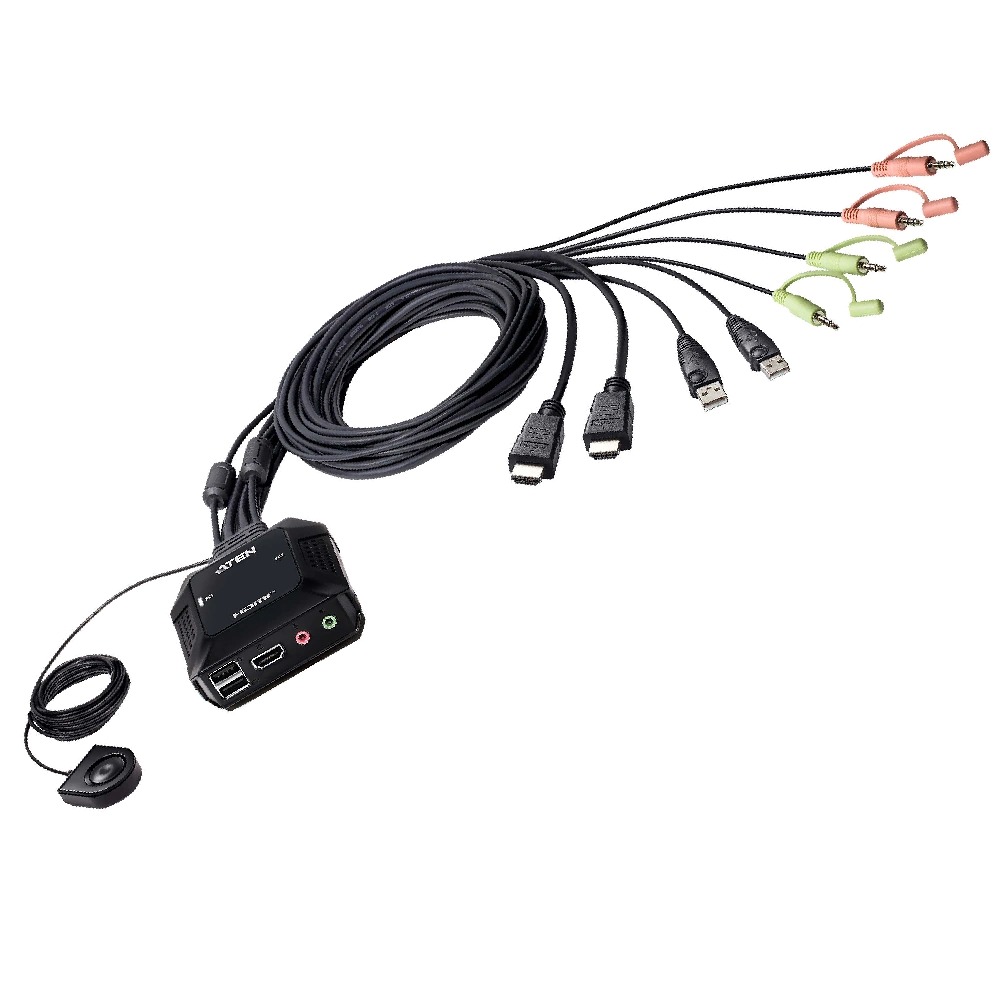 מתג Aten CS22H 2 Port 4K HDMI USB KVM