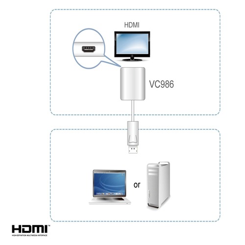 מתאם Aten VC986 DP to 4K-UHD HDMI Adapter