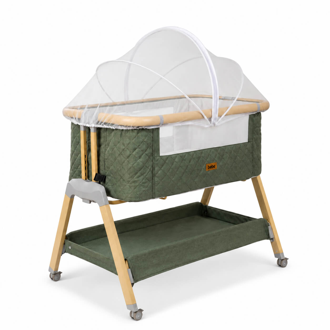 עריסה נצמדת BEBE Lux ירוק שניר