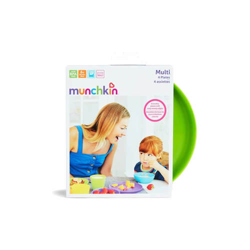מארז 4 צלחות אוכל צבעוניות לילדים Munchkin