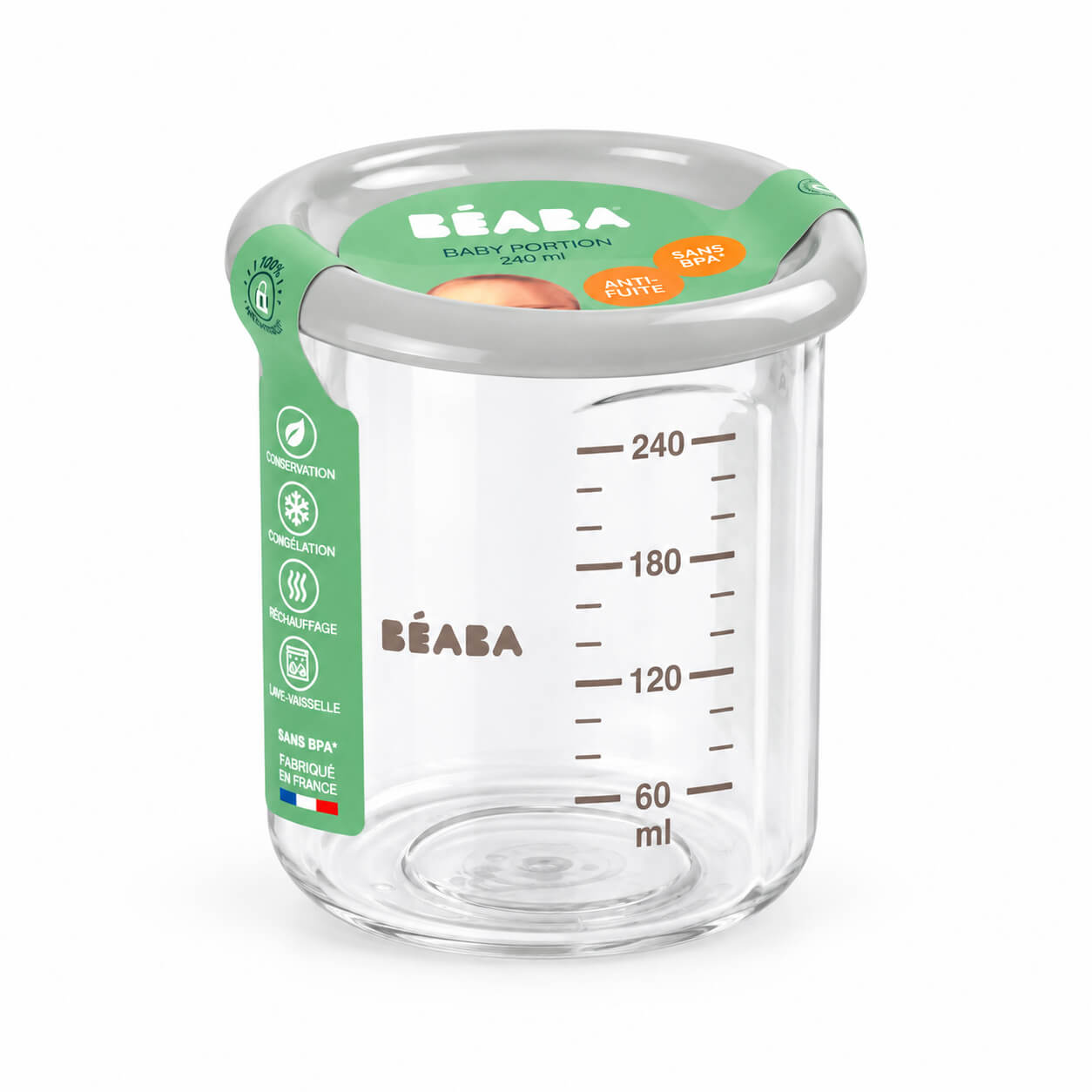 צנצנת אחסון מזון לתינוק 240 מ"ל Beaba