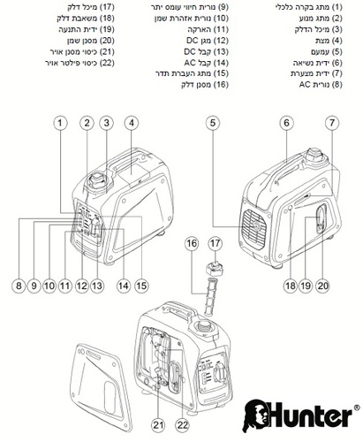 גנרטור אינוורטר מושתק 2000W