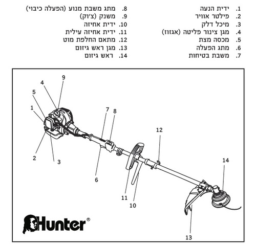 חרמש מנוע בנזין 42.7 סמ