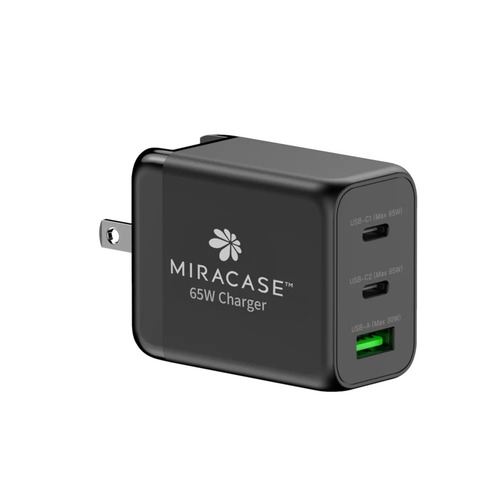 מטען קיר אוניברסלי מהיר צבע שחור Miracase MWC65U