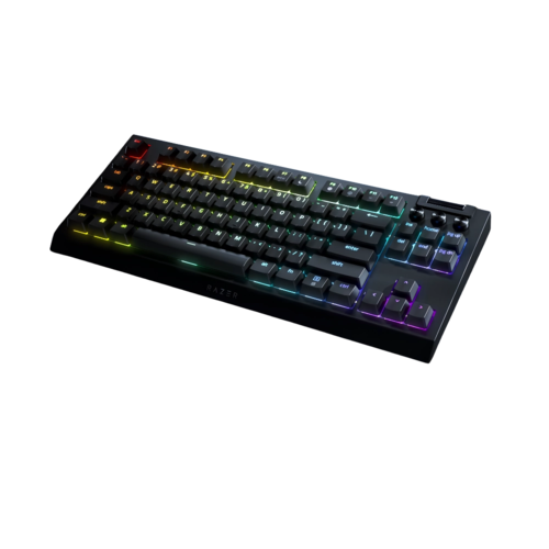 מקלדת גיימינג מכנית אלחוטית דגם BlackWidow V4 Tenkeyless HyperSpeed מבית Razer