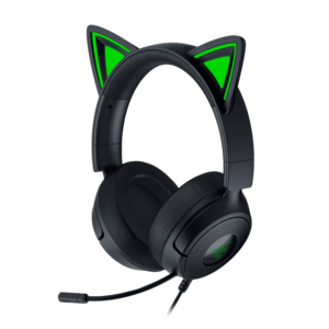אוזניות גיימינג חוטיות דגם Kraken Kitty V3 X בצבע שחור מבית Razer