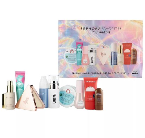 מארז טיפוח ואיפור ספורה פייבוריטס - Sephora Favorites Prep & Set Makeup and Skincare Value Set 