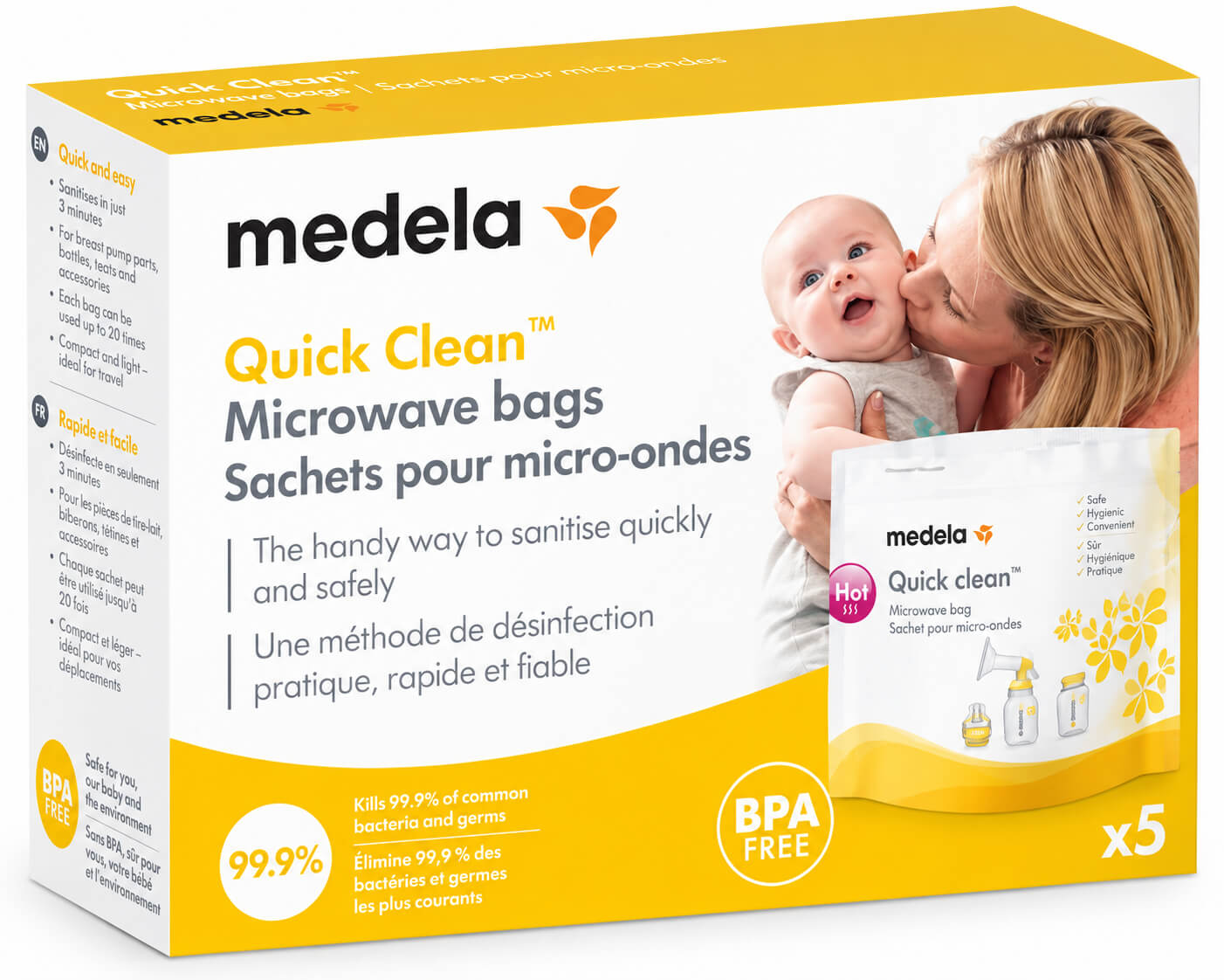 מארז 5 שקיות לחיטוי במיקרוגל Medela