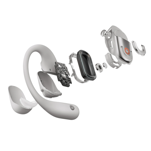 אוזניות אלחוטיות +Shokz OPENFIT 2 אפור
