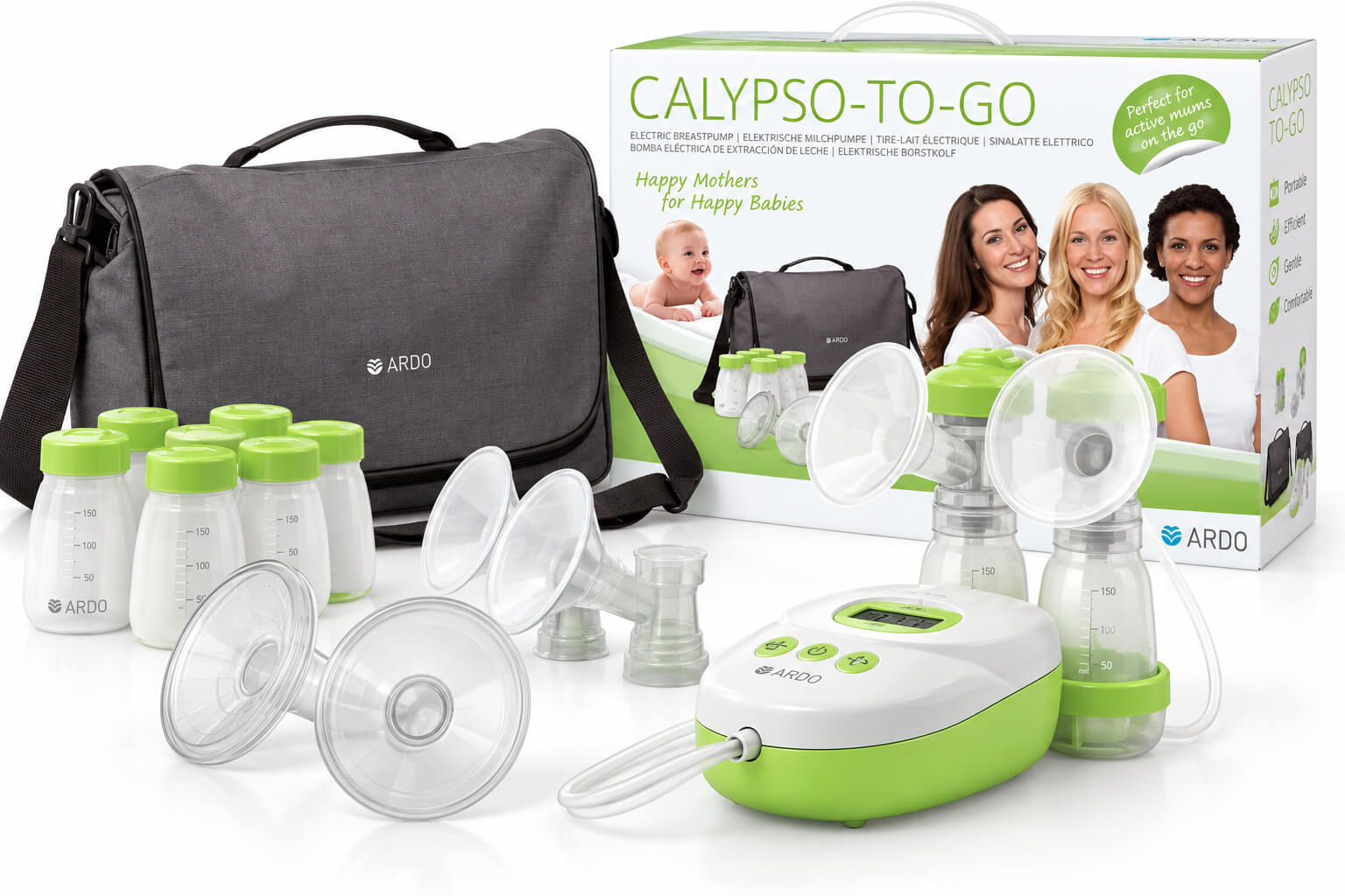 משאבת חלב חשמלית דו־צדדית Calypso TOGO מותאמת לשעון שבת ARDO