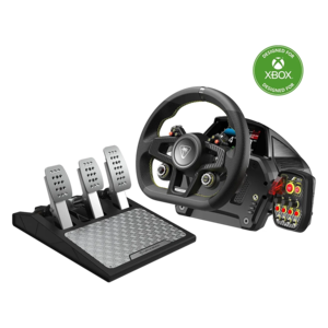 סט הגה ודוושות VelocityOne™ Race – תואם Xbox ו־PC – מבית Turtle Beach