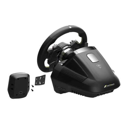 סט הגה ודוושות VelocityOne™ Race – תואם Xbox ו־PC – מבית Turtle Beach