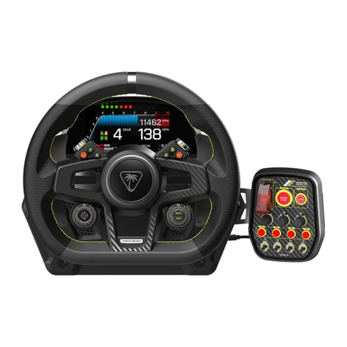 סט הגה ודוושות VelocityOne™ Race – תואם Xbox ו־PC – מבית Turtle Beach