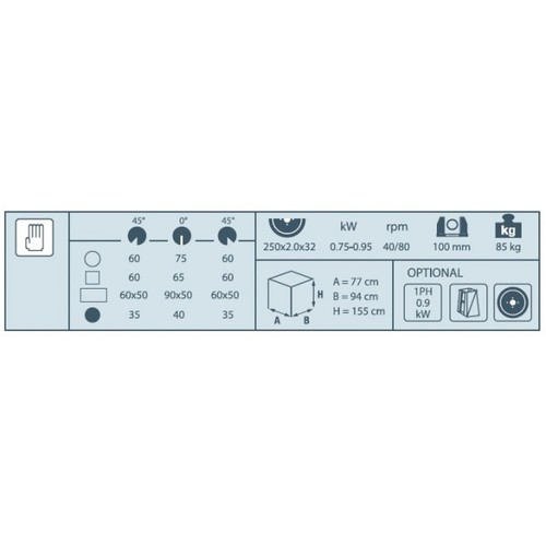 משור דיסק 250 2 מהירויות 400V