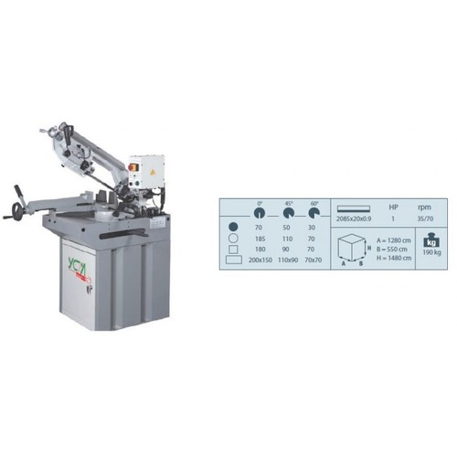 משור סרט YCM210 חצי אוטומט
