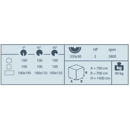 משור דיסק לחיתוך אלומיניום YCM350ALU