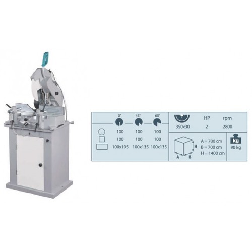 משור דיסק לחיתוך אלומיניום YCM350ALU