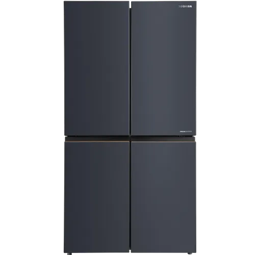 מקרר 4 דלתות Toshiba GR-RF900WI1-PML 696L בגימור נירוסטה מושחרת.