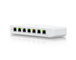 מתג מנוהל קומפקטי UniFi עם 8 פורטים PoE+ והספק 210W דגם USW-Ultra-210W-EU