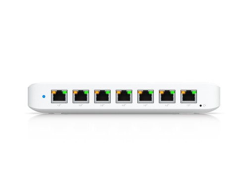 מתג מנוהל קומפקטי UniFi עם 8 פורטים PoE+ והספק 210W דגם USW-Ultra-210W-EU