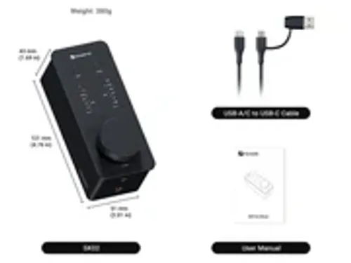   Fosi Audio SK2 ממיר DAC ומגבר אוזניות קופמקטי