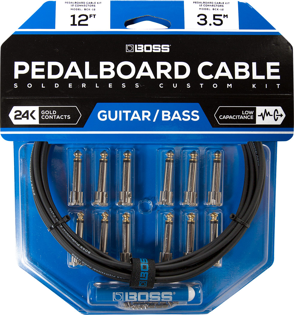 ערכת כבלים להרכבה Boss Solderless Pedalboard Cable Kit - BCK-12