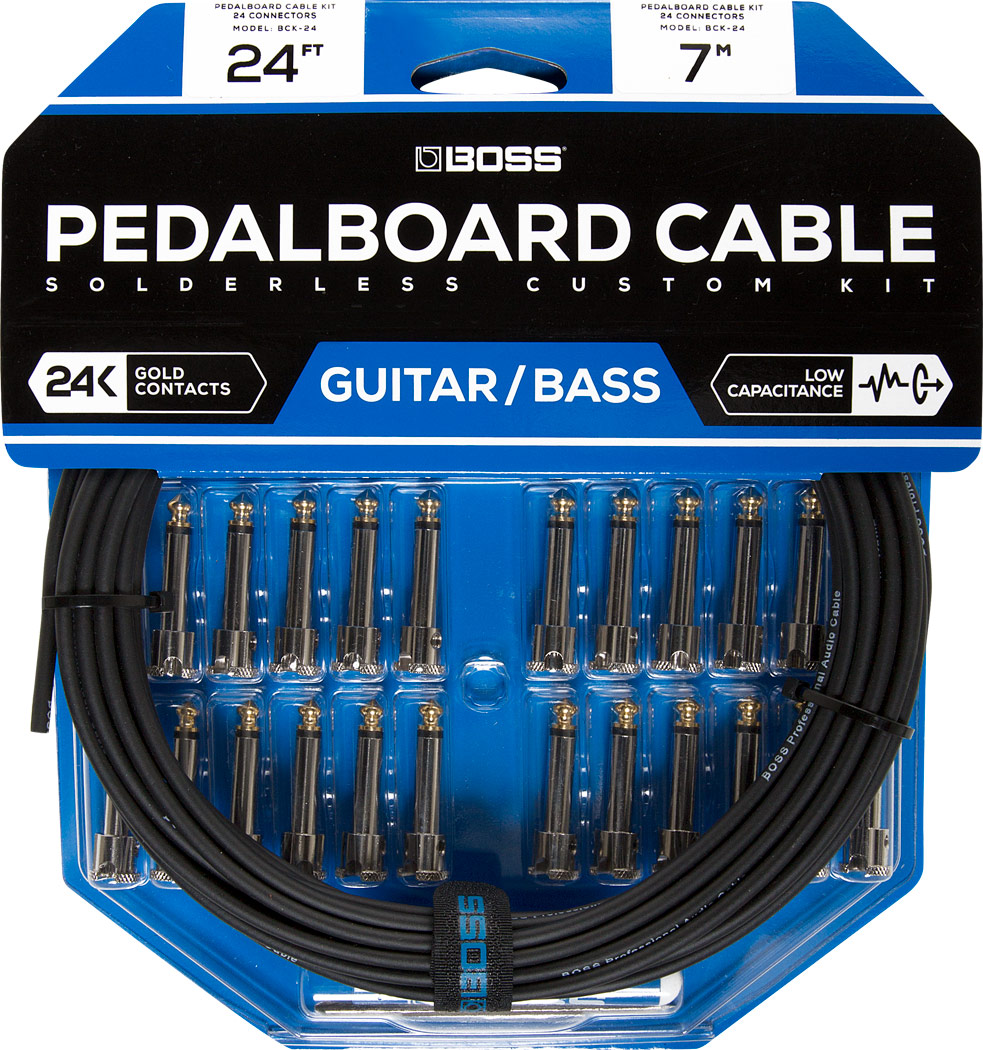 ערכת כבלים להרכבה Boss Solderless Pedalboard Cable Kit - BCK-24