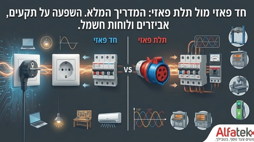 חשמל חד פאזי מול תלת פאזי