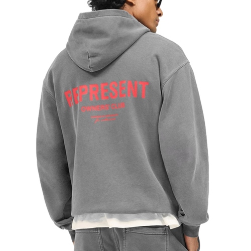 קפוצון REPRESENT מידות S-XXL לגברים בגוון אפור 