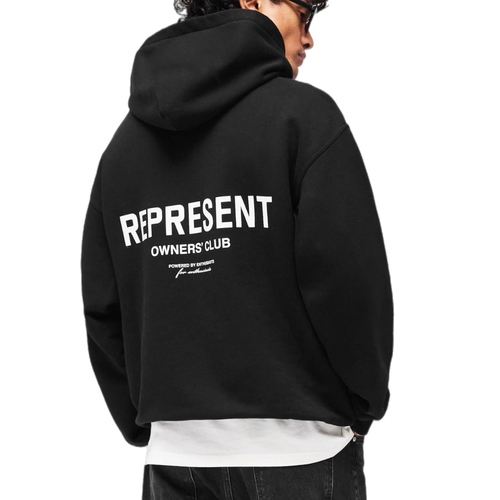 קפוצון REPRESENT מידות S-XXL לגברים בגוון שחור