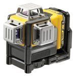 פלס לייזר ירוק 12V XR עם 3 קווי 360° כולל סוללה 2Ah ומטען Dewalt DCE089D1G